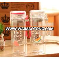 Retail Glass water bottle, Filter water bottle with infuser