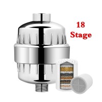 18 Stage Shower Filter Universal Shower Purifier Water Filter Head 2 Filter Cartridge Replacement